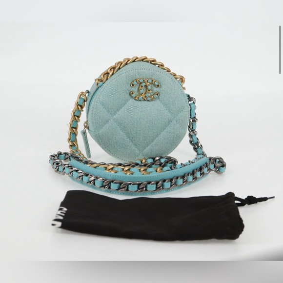 Chanel 19 Denim Round Clutch chain Bag - Picture 2 of 13